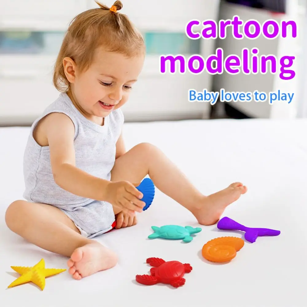 

6 шт./компл., текстурированный мягкий камень беспокойства, игрушка-непоседа, силиконовый, без шума, детский сенсорный камень, расслабляющий креативный текстурированный камень беспокойства