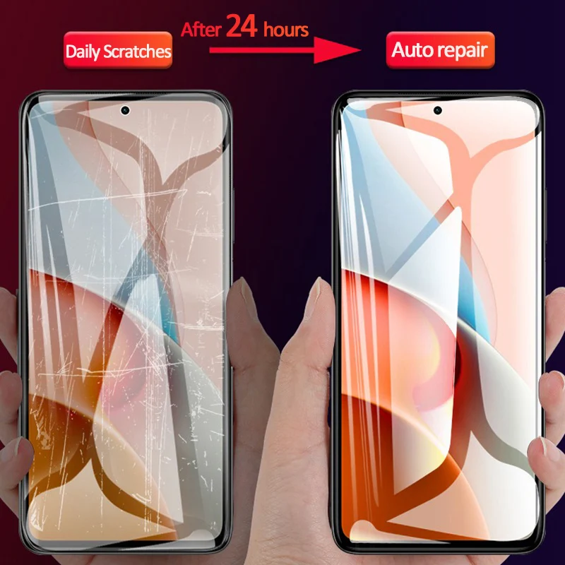 5 Piezas Película de Hidrogel para Xiaomi Redmi Note 13 14 12 11 10 Pro 10S 11S 12S 5G Protector de Pantalla para Redmi 14C 13C 12C 10C Película Suave 5
