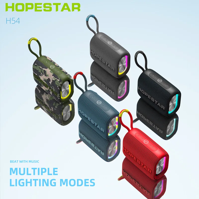 Imagem -05 - Hopestar H54 Alto-falante Bluetooth Conexão sem Fio Portátil Esportes ao ar Livre de Áudio Estéreo Suporte tf Cartão do Telefone Móvel Universal