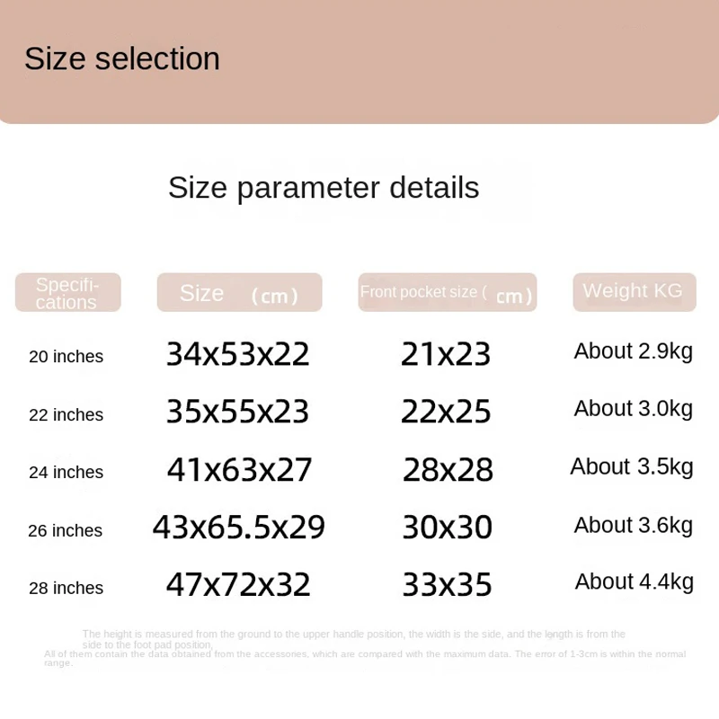 24/26/28Inch Large Capacity Travel Suitcase Front Opening Rolling Cabin Luggage Laptop Bag Minimalist and Durable Trolley Case