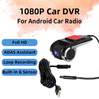 Mini Car DVR Camera Auto Video Recorder Full HD 1080P Wide Angle Lens ADAS Dashcam G-Sensor Dash SD USB for Android Car Radio