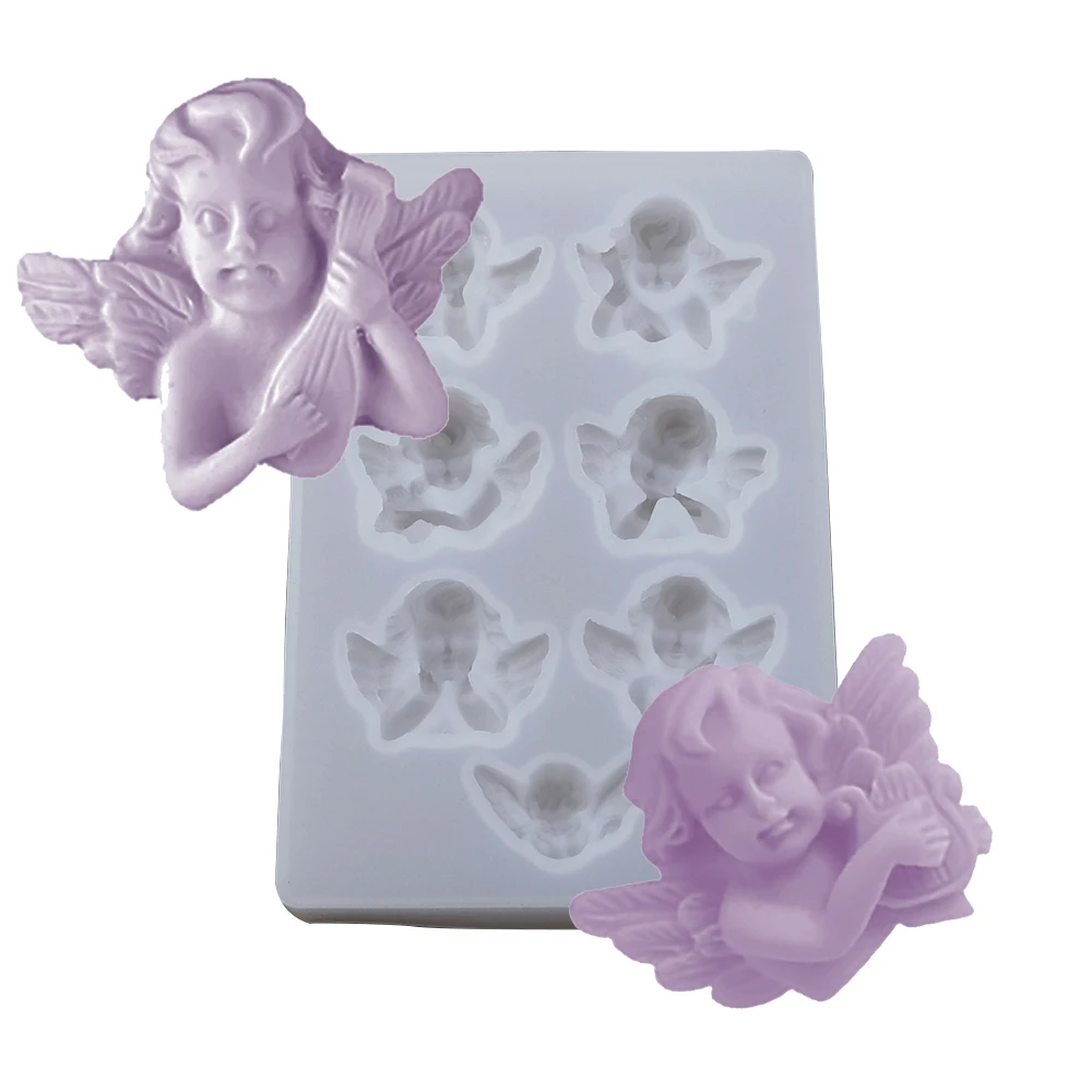 Angel Shaped Silicone Resin Mold DIY Clay UV Epoxy Resin Mold Pendant Jewelry Tool Mold 7 Pendant Silicone