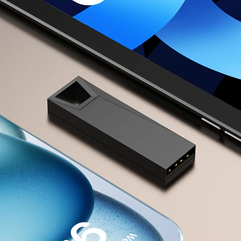 50 Teile/los Schwarz Metall Mini USB 2,0 Flash-Laufwerk 4GB 8GB 16GB 32GB 64GB 128GB Memory Stick Kostenloses Individuelles LOGO