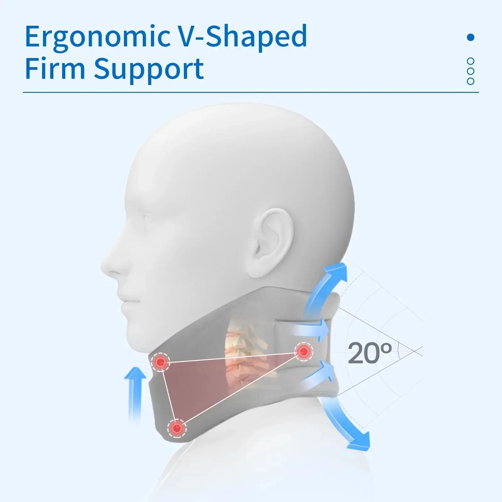 Neck Brace Neck Support Adjustable Neck Support Cervical Sponge Neck Protector for Sleep Neck Brace Breathable Neck Support image 5