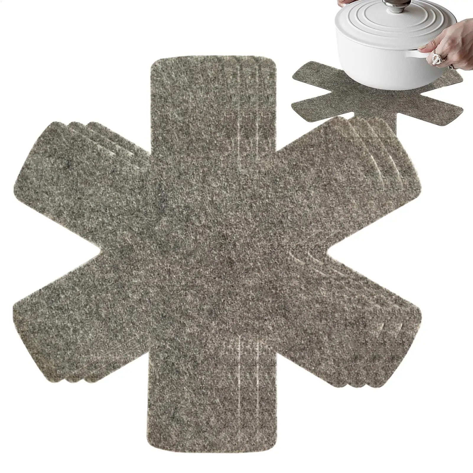 3pcs Non Woven Heat-resistant Mats Pads Heat-insulating Cloth Pot Non Stick Pon Protective Kitchen Bowls Plates Felt