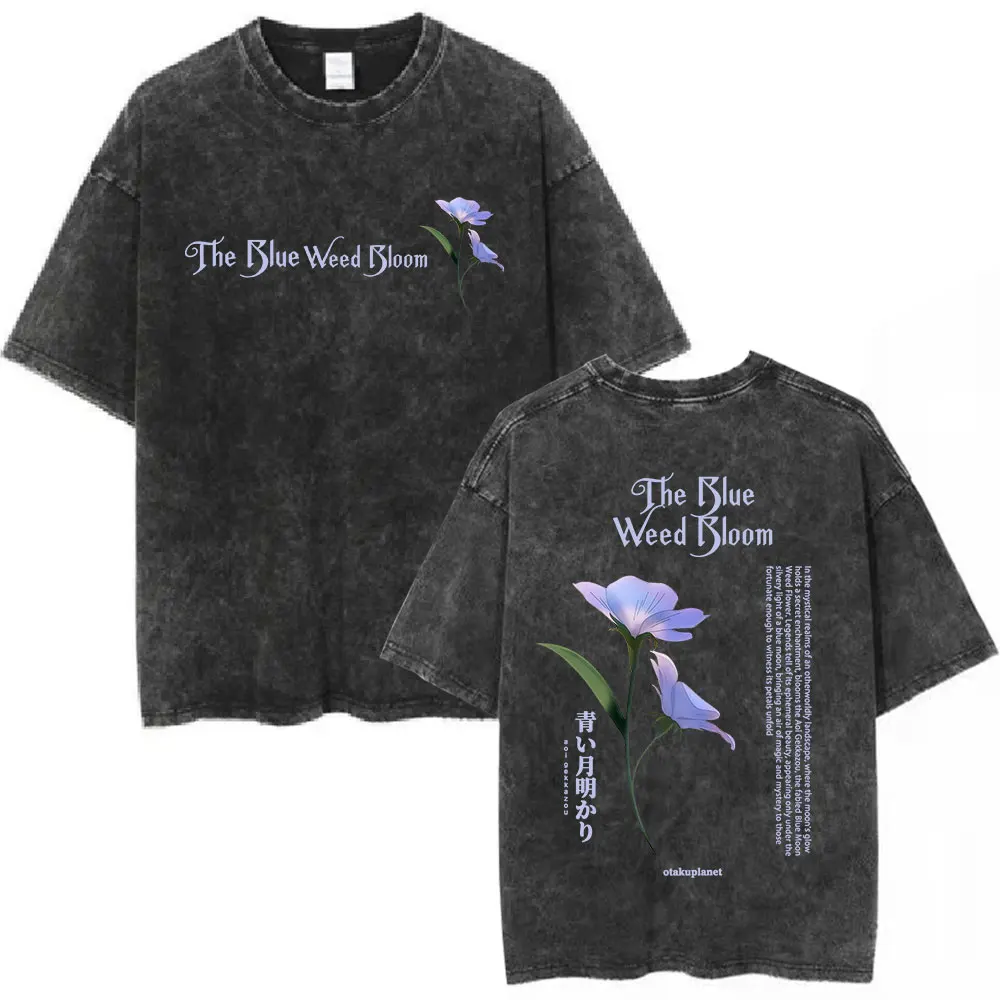 Vintage Frieren Beyond Journey's End Anime Casual Style Damen T-Shirt Unisex Tee Top Herren Baumwoll-Kurzarm-Shirt gewaschen – Detail 15