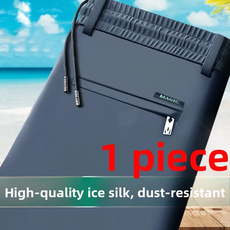 

Летние мужские повседневные брюки из ледяного шелка, прямые брюки, тонкие дышащие, свободные, молодежные, длинные брюки для активного отдыха, удобные легкие...