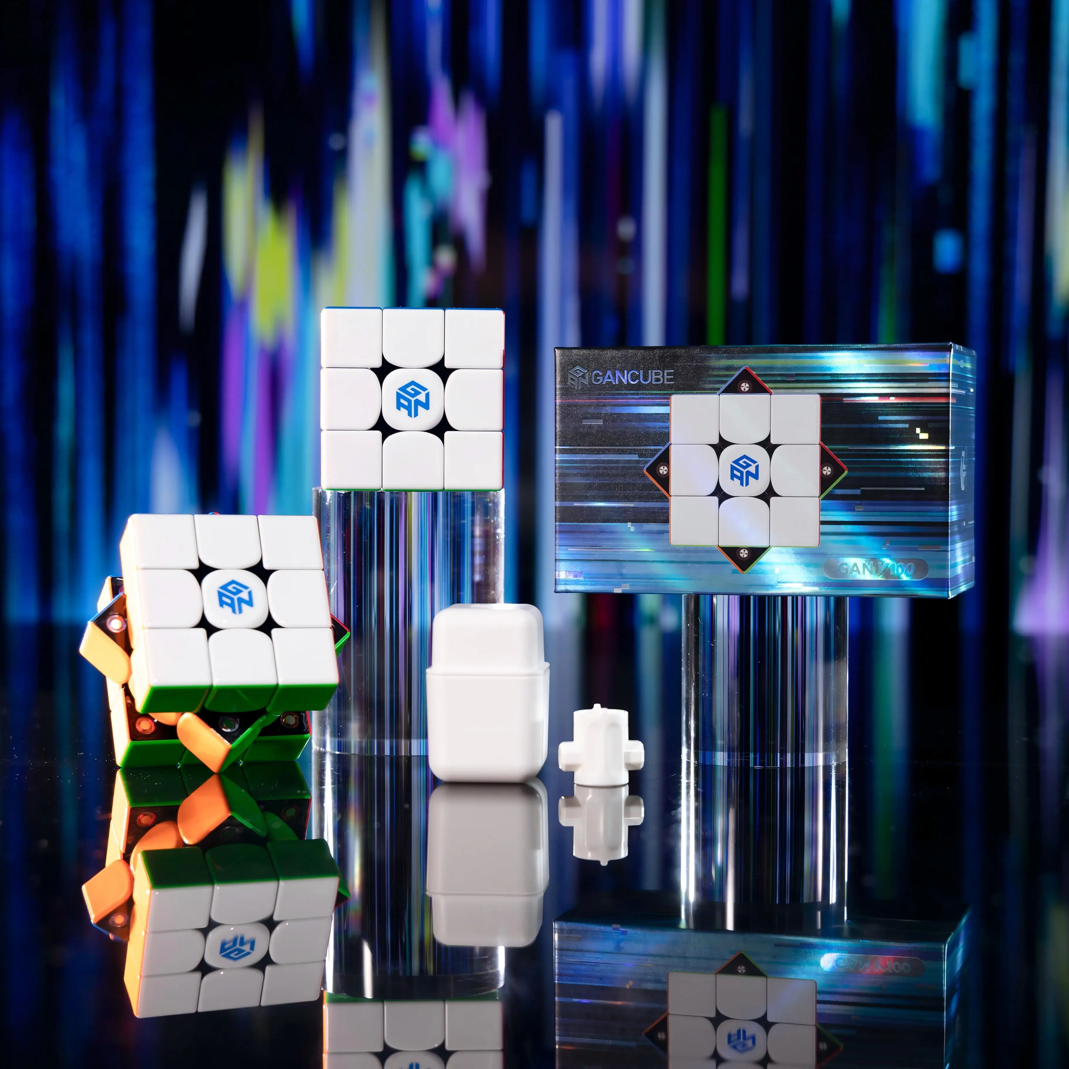

2025 GAN V100 Maglev UV 3x3x3 Магнитный магический скоростной куб 55 мм Профессиональная гладкая головоломка Cubo Magico без наклеек для детей