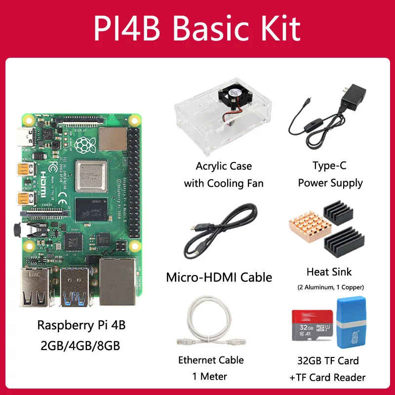 Original raspberry pi model pi4 4b 1GB 2GB 4GB 8GB complete development boards and kits raspberry pi