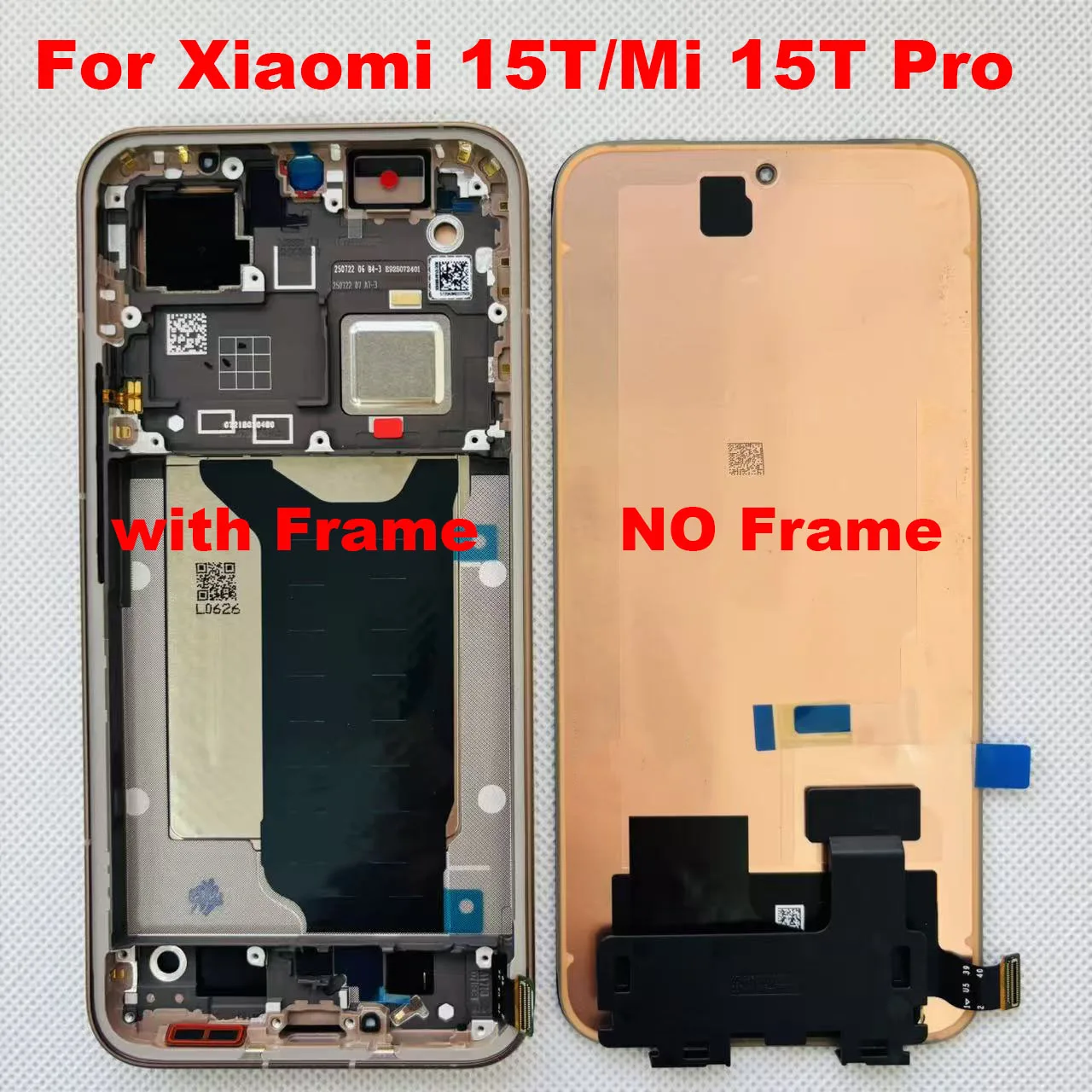 6.83' Original AMOLED For Xiaomi 15T Mi15T 25069PTEBG LCD For Xiaomi 15T Pro 2506BPN68G LCD Display Touch Digitizer Assembly