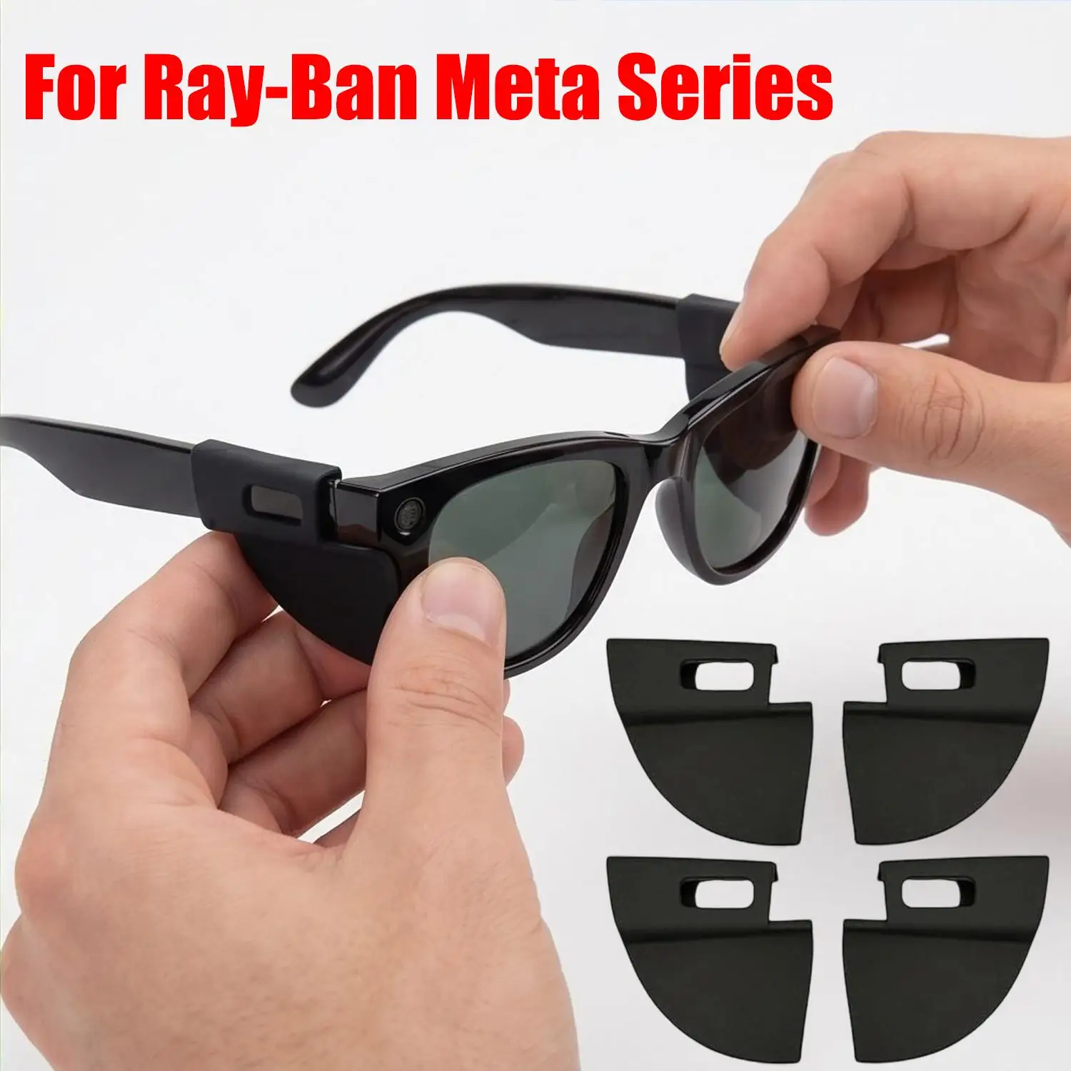 Silicone Glasses Side Shields Anti-Slip Anti-glare Light Shield for Ray-Ban Meta Wayfarer/Headliner/Skyler (Gen 1/2)/ Meta HSTN
