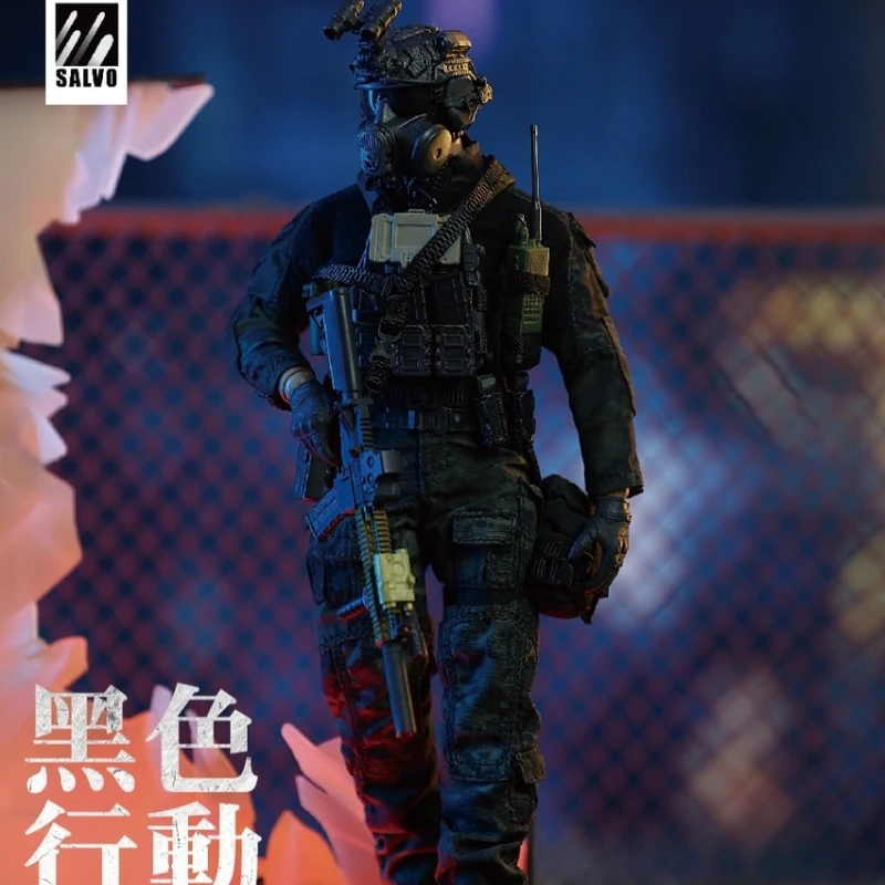 Spot Supply HASUKI Originele SALVO-serie SA-01 Zwart Action Action Figure Assembly Model Toys Collectible Model Cadeaus voor jongens