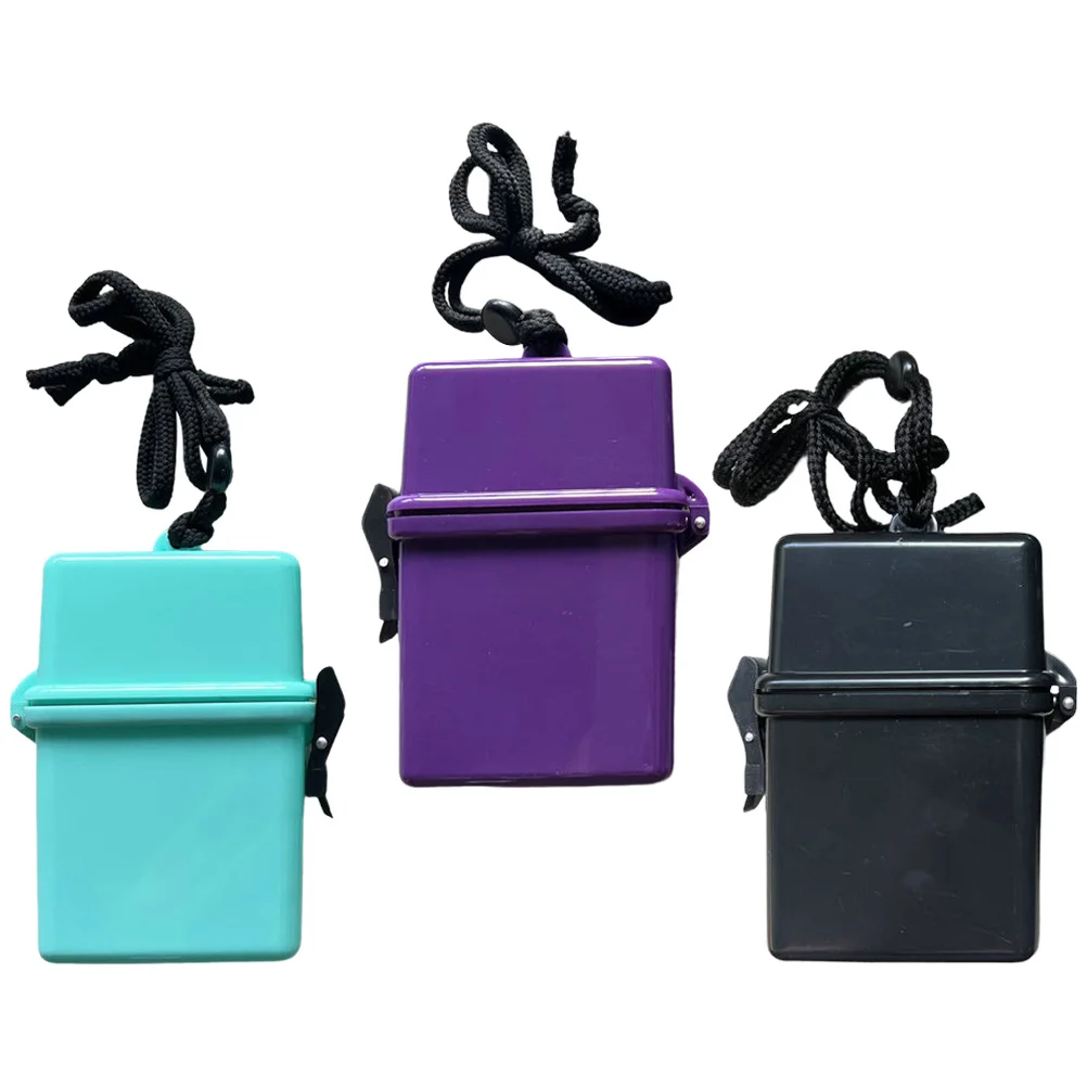 

3pcs Plastic Cigarette Case Portable Smoke Organizer For Men Travel Humidity Resistant Compact Cigarette Storage Box Waterproof