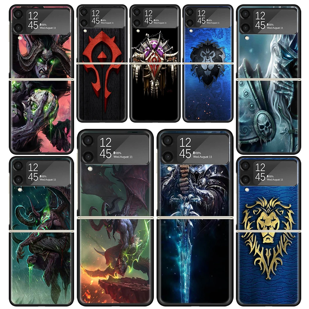 W-World Of W-Warcraft W-Wow Phone Case For Samsung Galaxy Z Flip6 Flip4 Flip5 Flip3 Cases Z Flip 6 3 4 5 5G Back Cover Shell Fun