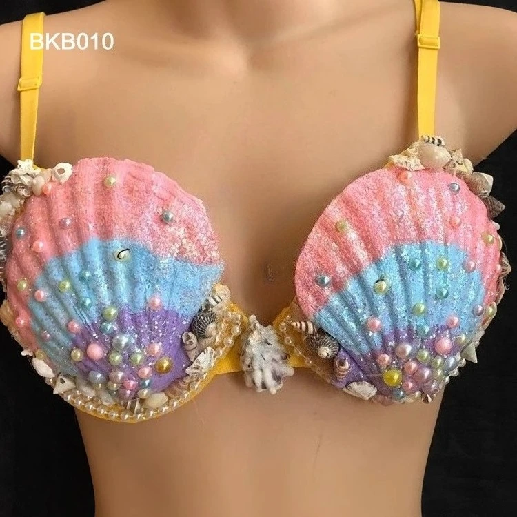 Ocean Style Accessories Mermaid Princess Scallop Bra Natural Shell Bra Conch Pearl Mackerel Wetsuit