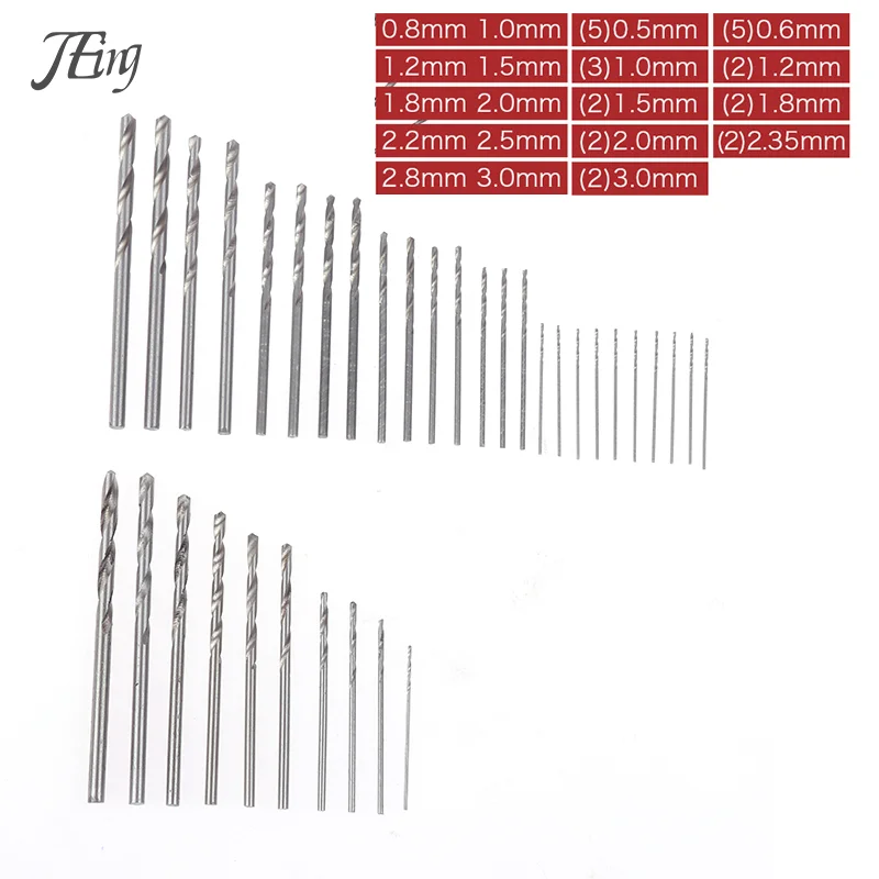 

10/20/25PCS Drill Bit Round Shank Change Woodworking Tool HSS High Speed Steel Titanium Coated Twist Drill Bits Set