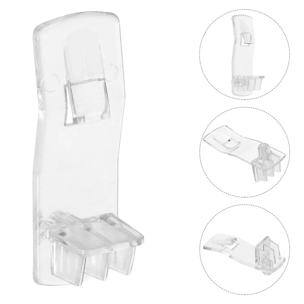 

30 Pcs Bookcase Shelf Support Clear Pegs Plastic Cabinet Clips Cupboard Supports Pins
