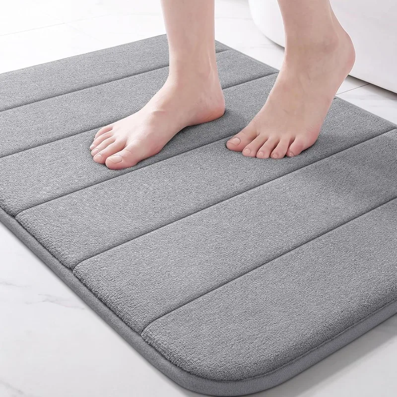1/2pcs Floor Shower Kitchen Room Doormat Toilet Floor Mat Bathroom Rug Set Memory Foam Soft Foot Mat Absorbent Dry Fast Non-slip