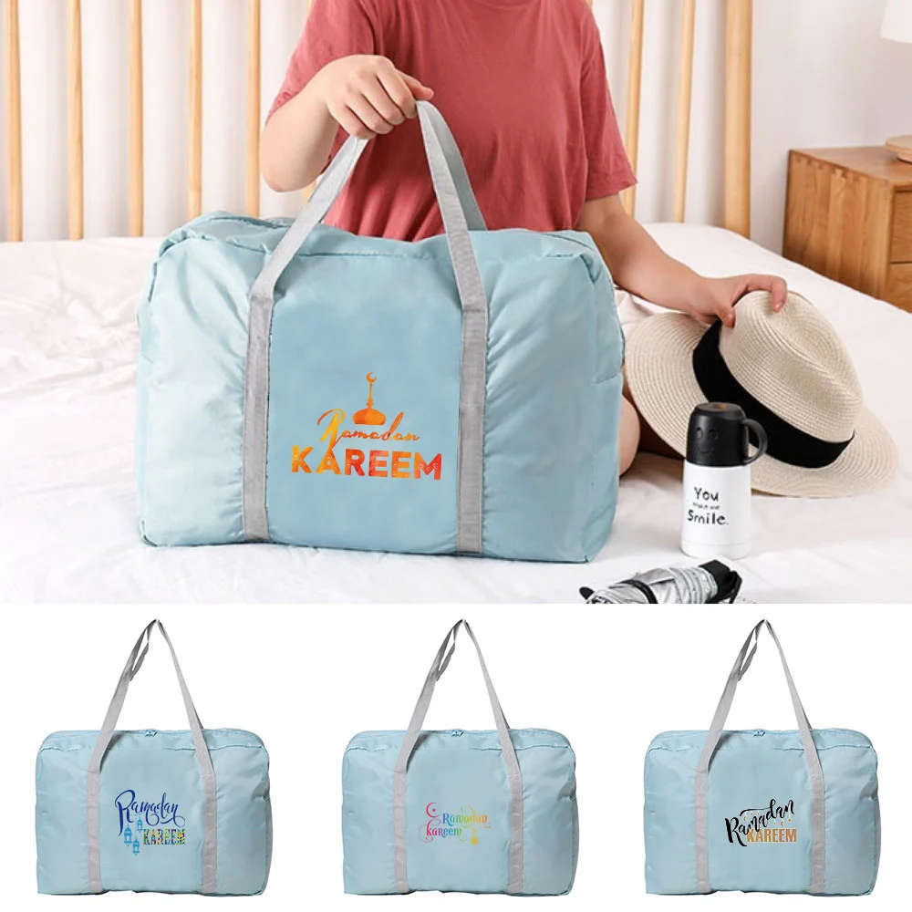 Large Capacity Travel Tote Bag Portable Vacation Essential Storage Bags Simple Foldable Luggage Clothing Bag