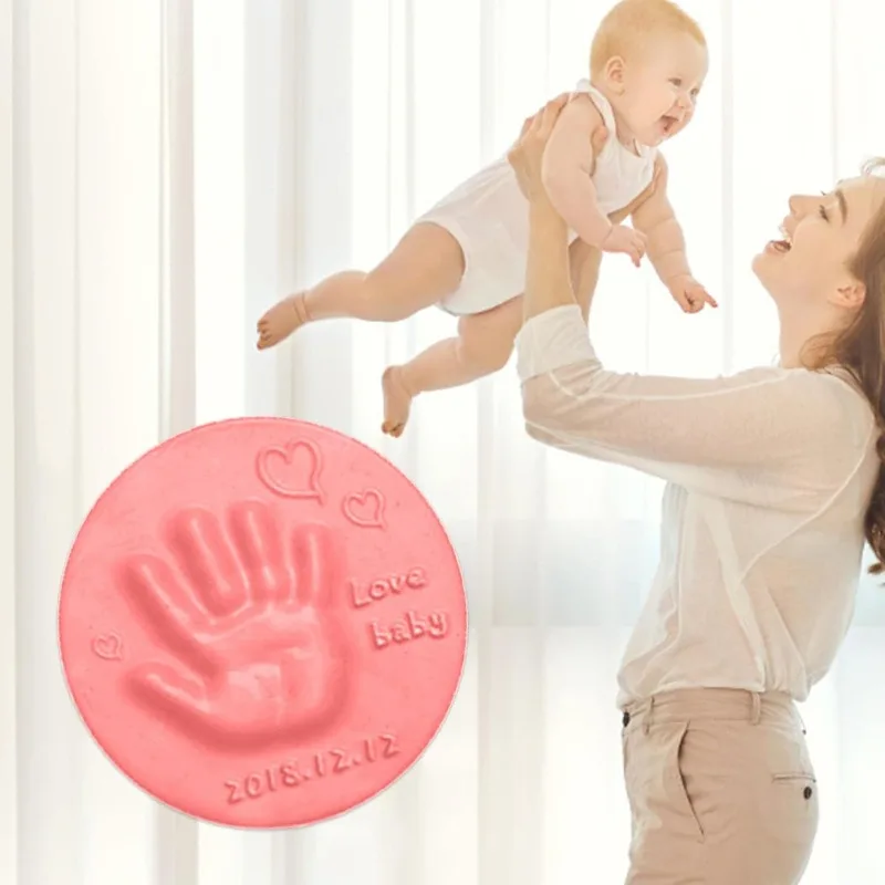 Baby DIY Hand and Footprint Soft Clay Fluffy Material, Baby Care Hand Print And Foot Print Mud, Handprint Fingerprint view 5