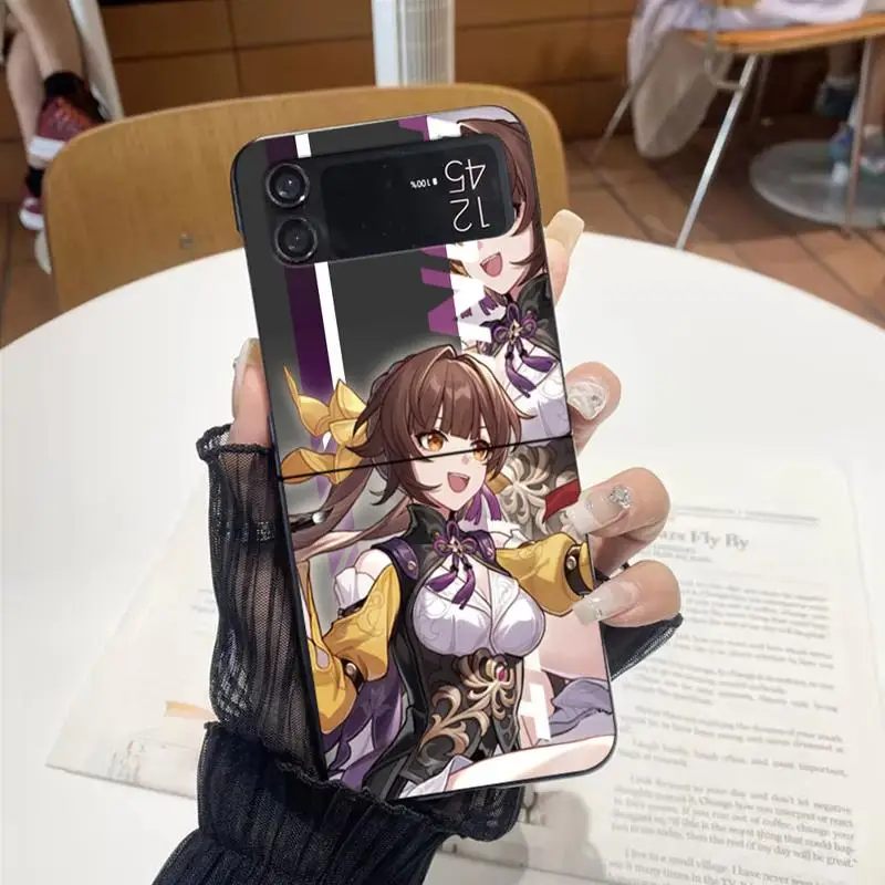 phone Cases for Samsung Galaxy Z Flip 5 6 case ZFlip4 ZFlip5 5G ZFlip3 Flip funda Antiscratch cover Honkai Star Rail Luocha Heng