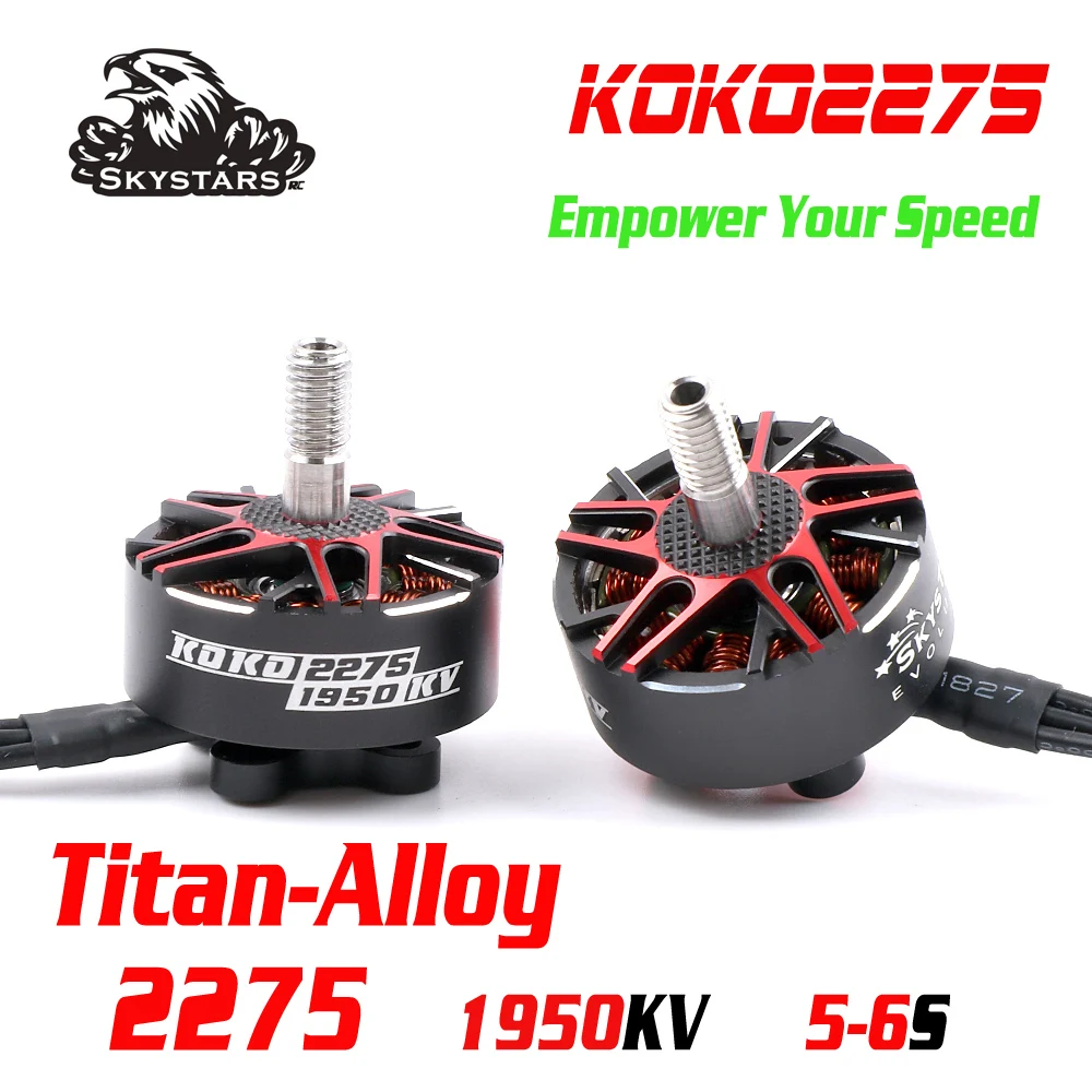 

4PCS skystars race spec 2275 1950KV 6S Brushless Motor for FPV RC Multicopter Racing Drone Parts DIY PARTS