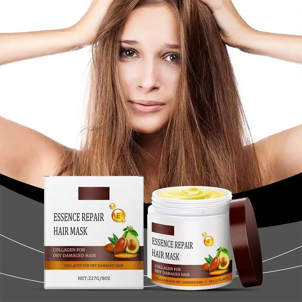 1 قطعة قناع الشعر الكولاجين جوهر الكولاجين علاج الشعر إصلاح عميق تكييف زيت الأركان للعناية بالشعر الجاف التالف C2S4 #1