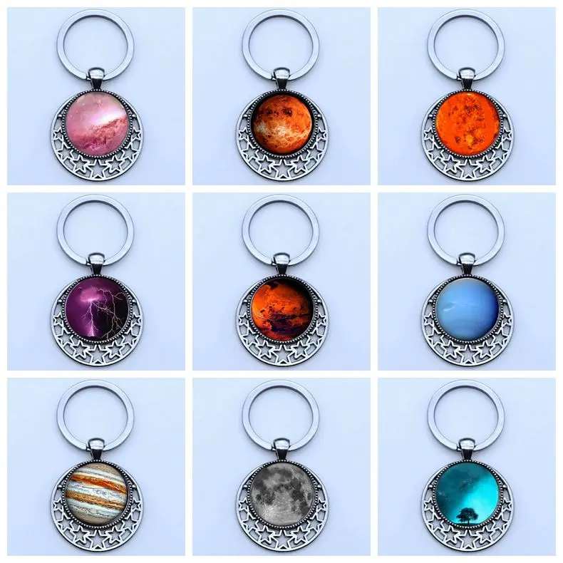 

Blood Moon Keychain Moon and Stars Red Moon Glass Embossed Pendant Celestial Jewelry Solar System Gothic Witchcraft Witch Pagan