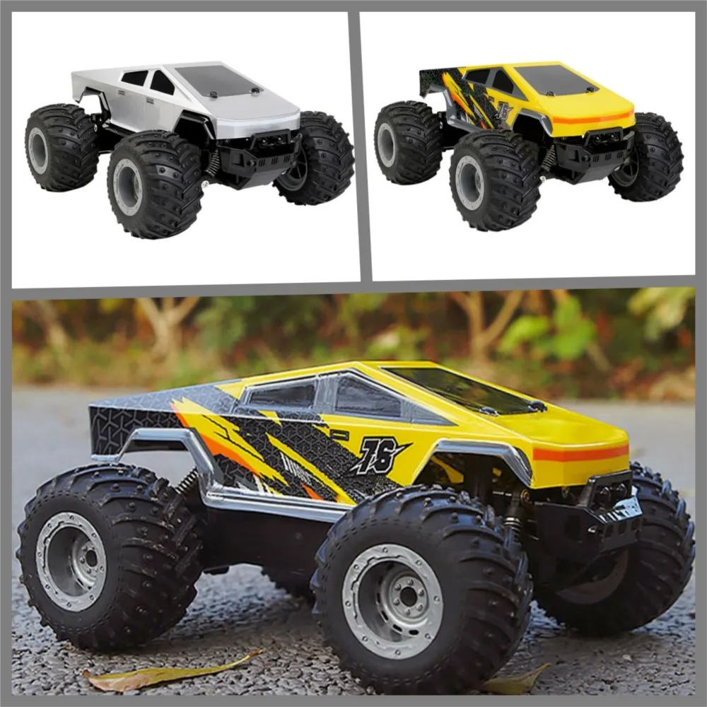 Camion pick-up RC 4*4 1/24 2.4GHz, contrôle sans fil, transmetteur prêt à courir, lumières LED, véhicule tout-terrain, voiture sur chenilles Q208