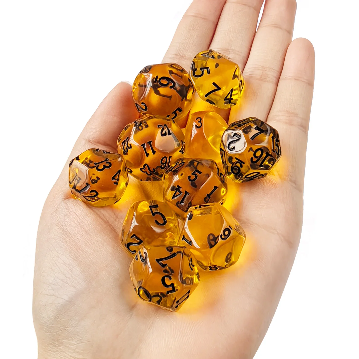 10 Pieces Odd Numbered Polyhedral Dice Set D3-D25,  Odd Number Dice Set Includes D3, D5, D7, D9, D11, D13, D15, D17, D19, D25