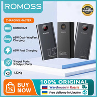 ROMOSS 40000 mAh Powerful Power Bank 65W Type C Fast Charger 40000mAh Portable External Battery For 27000mAH  Power Bank 65w