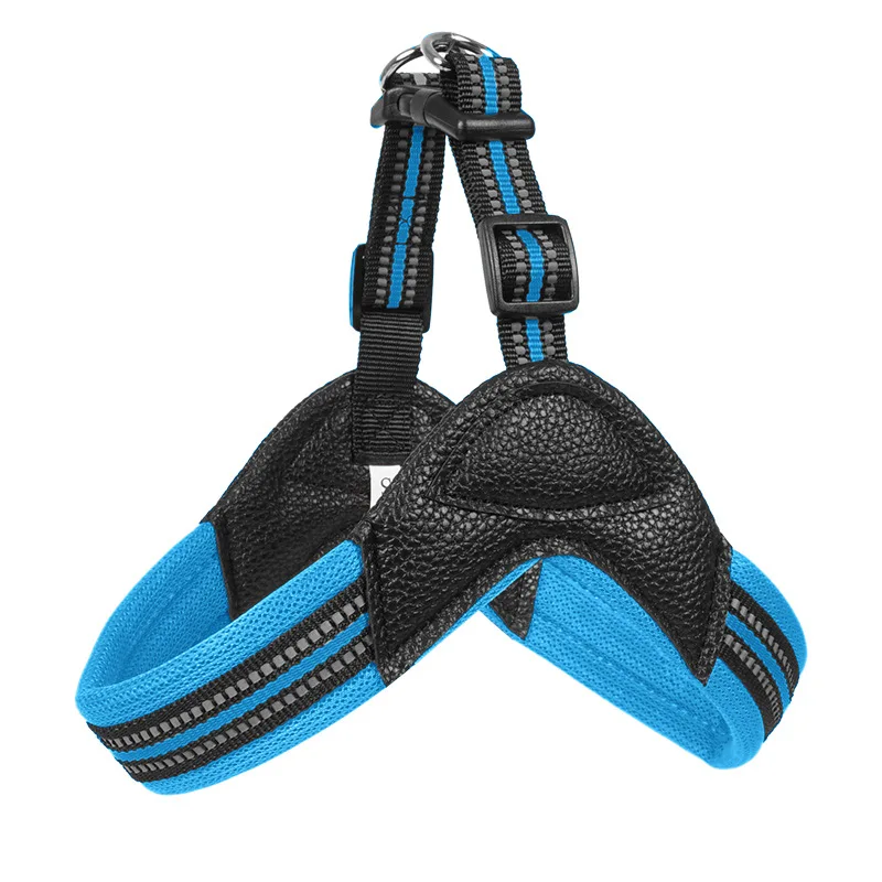 لا سحب كلب تسخير ومقود مجموعة قابل للتعديل جرو القط تسخير سترة عاكسة المشي الرصاص المقود للكلاب المتوسطة الصغيرة
