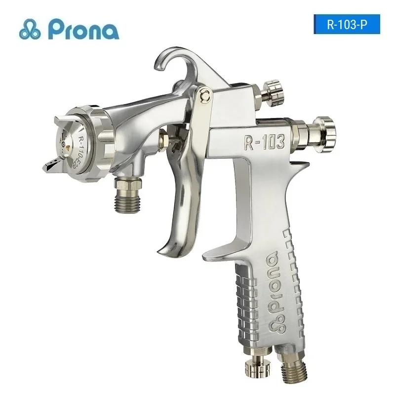 Prona R-103 Pressure Feed Air Spray Gun High Atomization Pneumatic Sprayer Tool for Pressure Tank Diaphragm Pump Car Painting