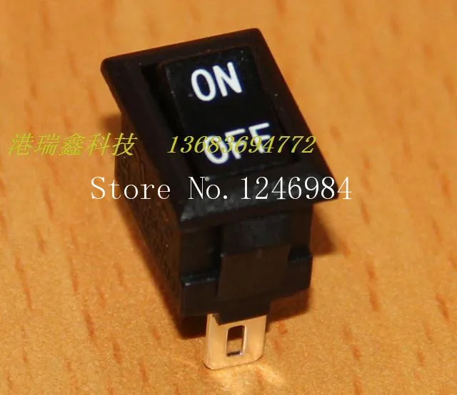 [SA]Ultra-small power switch -Taiwan group LIGHT ON-OFF rocker switch Single black rocker switch MRA--100PCS/LOT