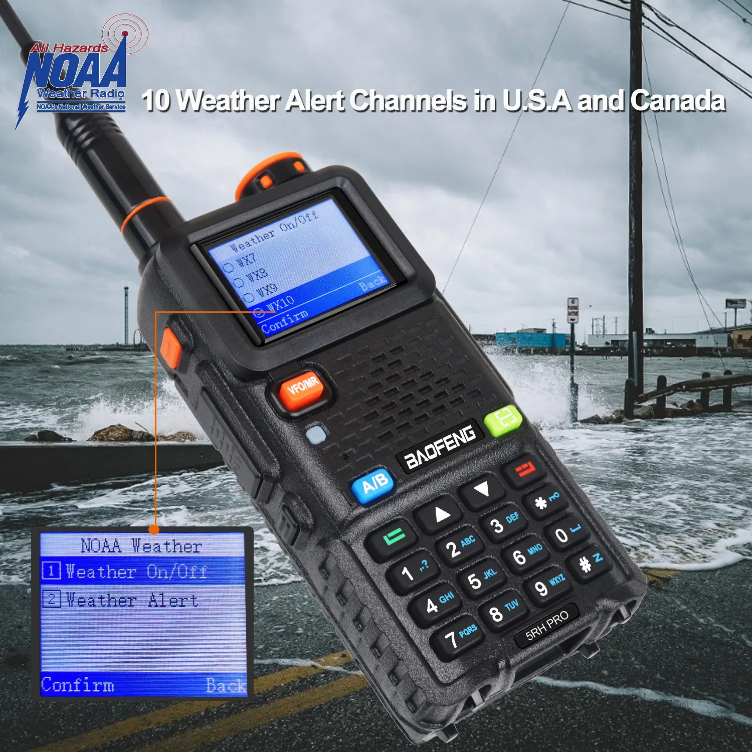 Baofeng-Radio amateur multi-bande, GPS Tyx 1750Hz, Air Band, FM Walperforated Talkie, 640Ch, One Touch, Dead Search, 5RH PRO, 2M, 70cm, Nouveau modèle