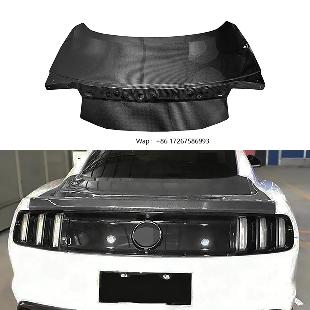

Carbon Fiber OEM Style Trunk Lid Cover Trim Kit Fit for Mustang 24+