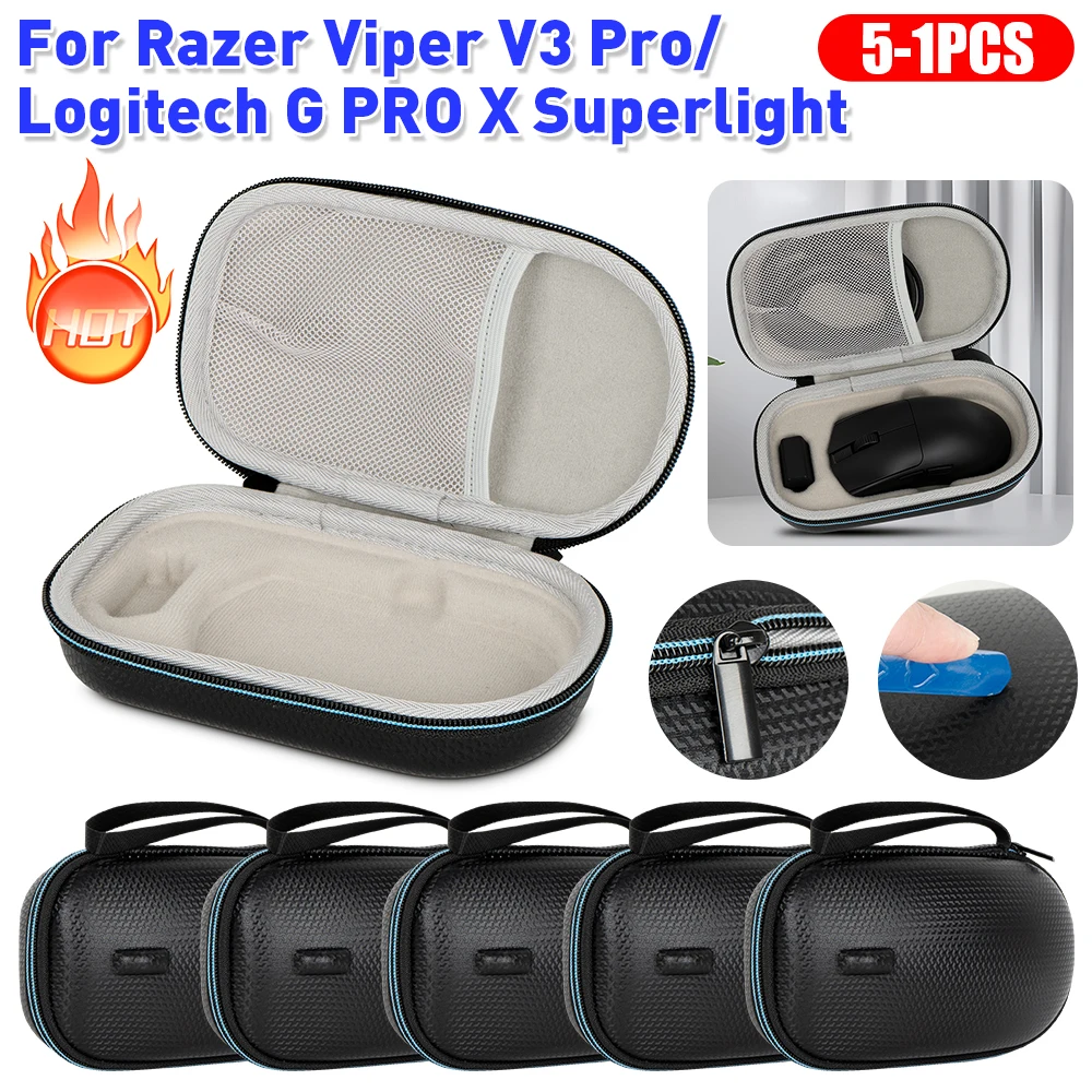 For Razer Viper V3 Pro Carrying Mouse Case Bag Shockproof Wireless Gaming Mouse Storage Case Box for Logitec G PRO X Superlight