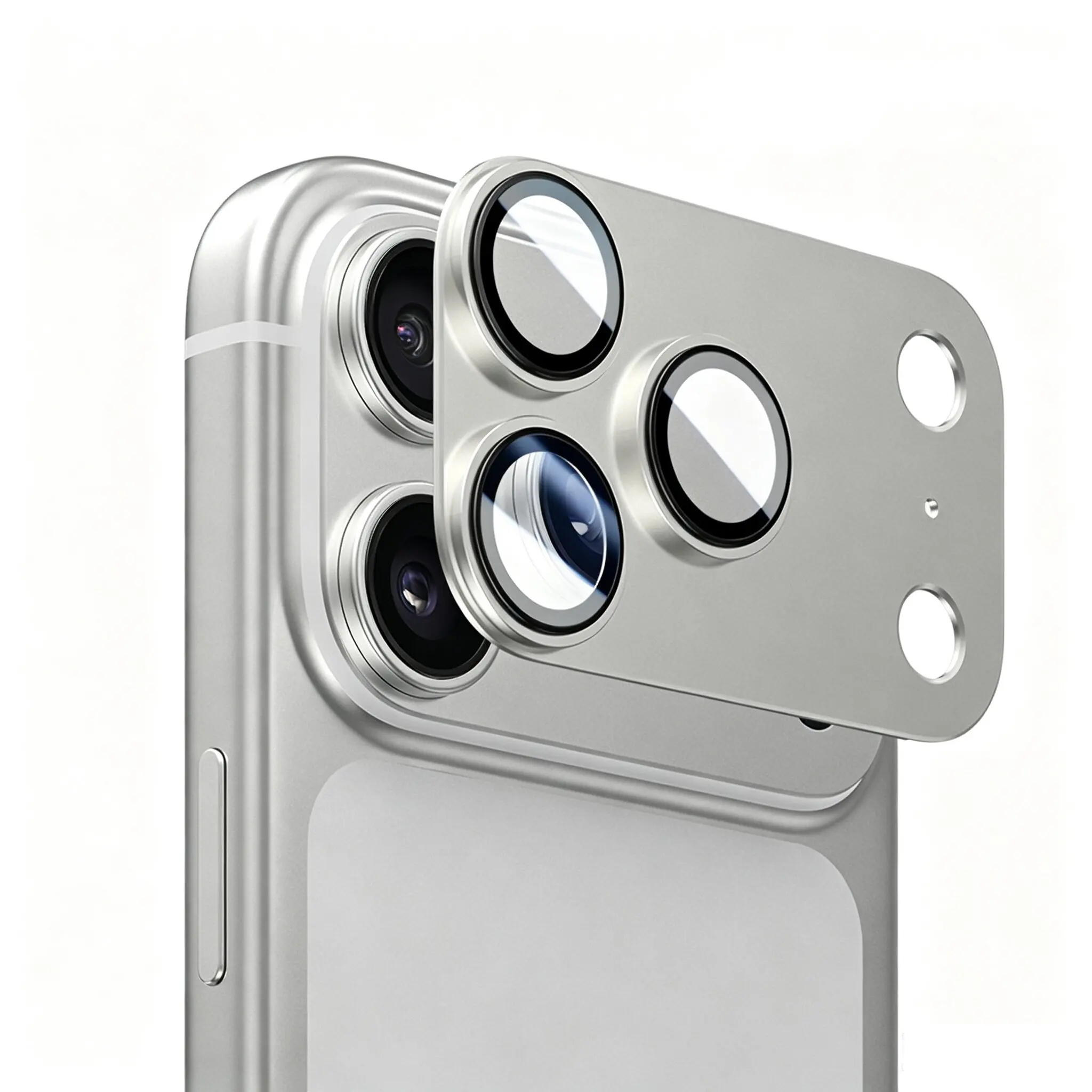 2 Stück Aomor Linsenschutz für iPhone 18 17 Pro Max, starke Haftung, Metall, 9H gehärtetes Glas, Kamera-Bildschirm, vollständiger Schutz. – Detail 8