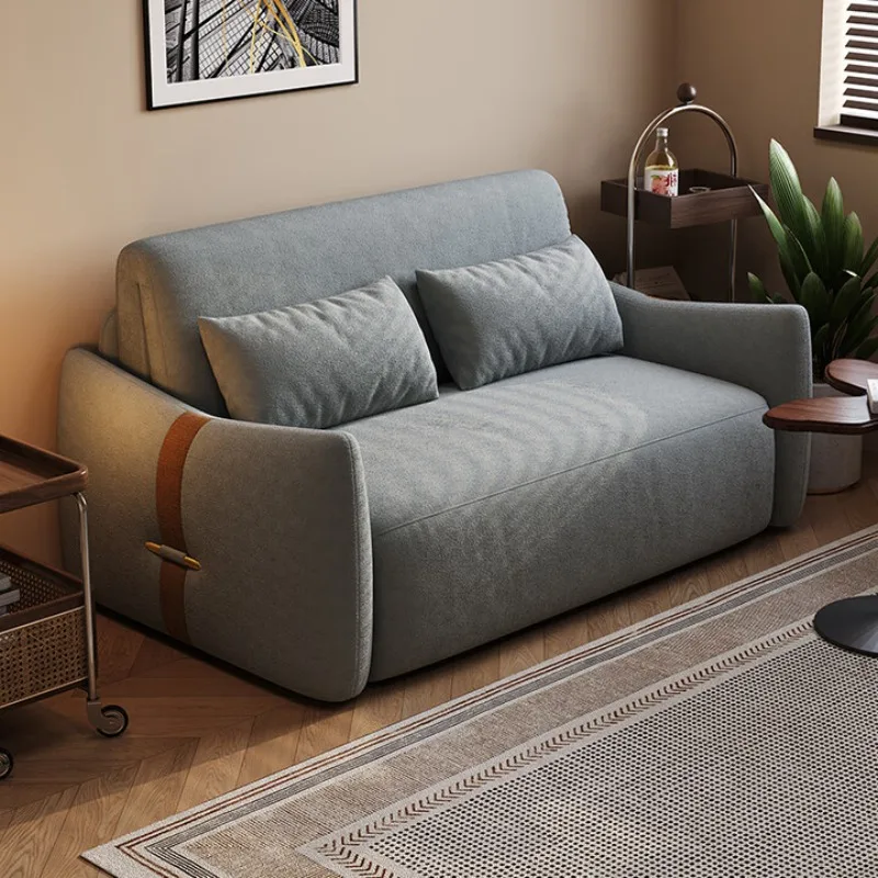 

Intelligent electric sofa bed small apartment multi-functional integrated dual-purpose living room bedroom retro wind