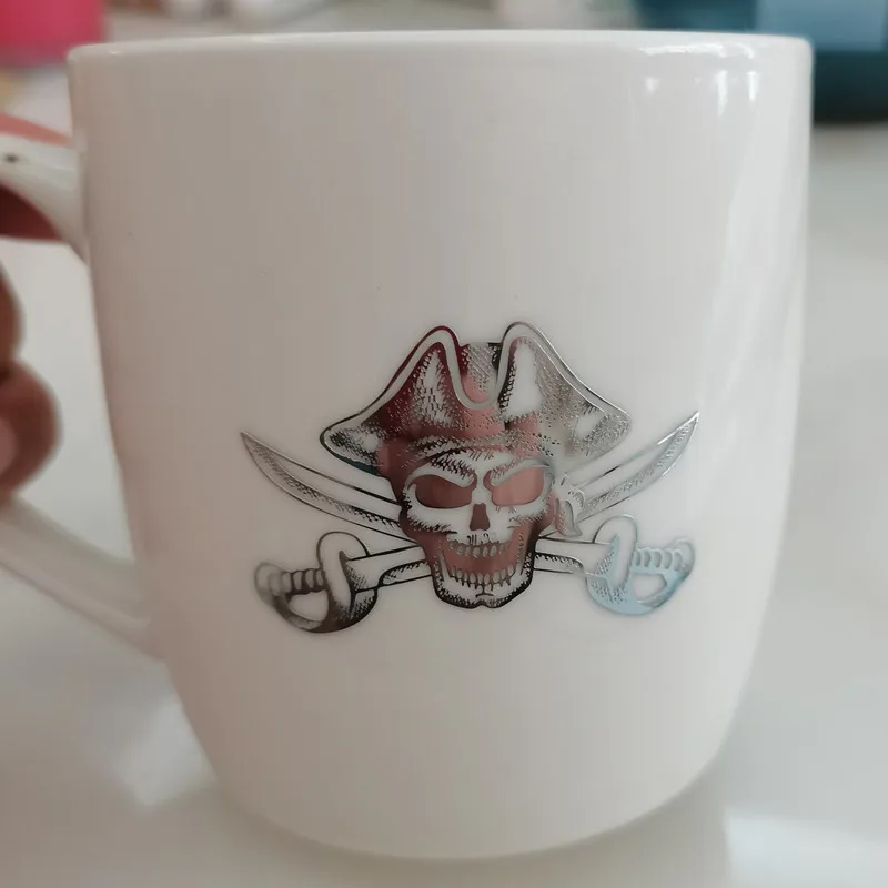 Personality Pirate Ship Mobile Phone Sticker Pirate Series Mermaid Metal Label Computer Tablet Camera Gift Box Decorative