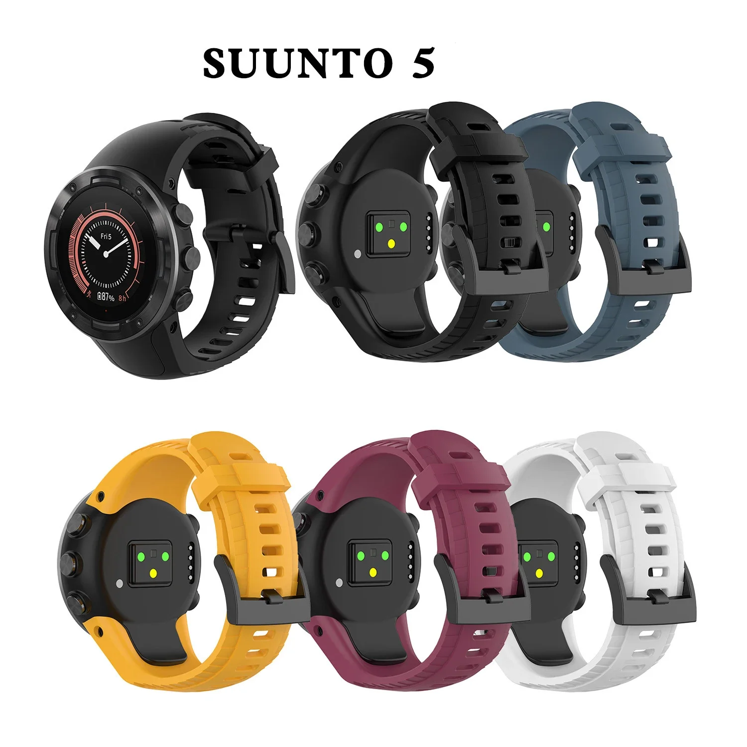 حزام سيليكون عالي الجودة لساعة Suunto 5 الذكية سوار معصم بديل لملحقات ساعة Suunto 5