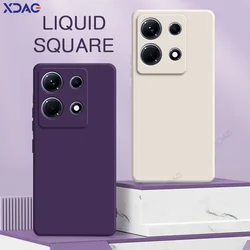 Original Square Liquid Silicone Phone Cases for Infinix Note 30 Pro InfinixNote30Pro 360 Soft Shockproof Back Covers Armor Shell