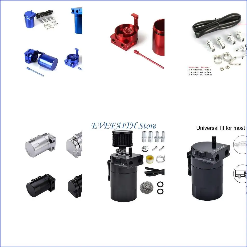 

124B 300ml Aluminum Oil Catch Can Reservoir Tanks Engine Polish Baffled Car Universally Oil Catch Can