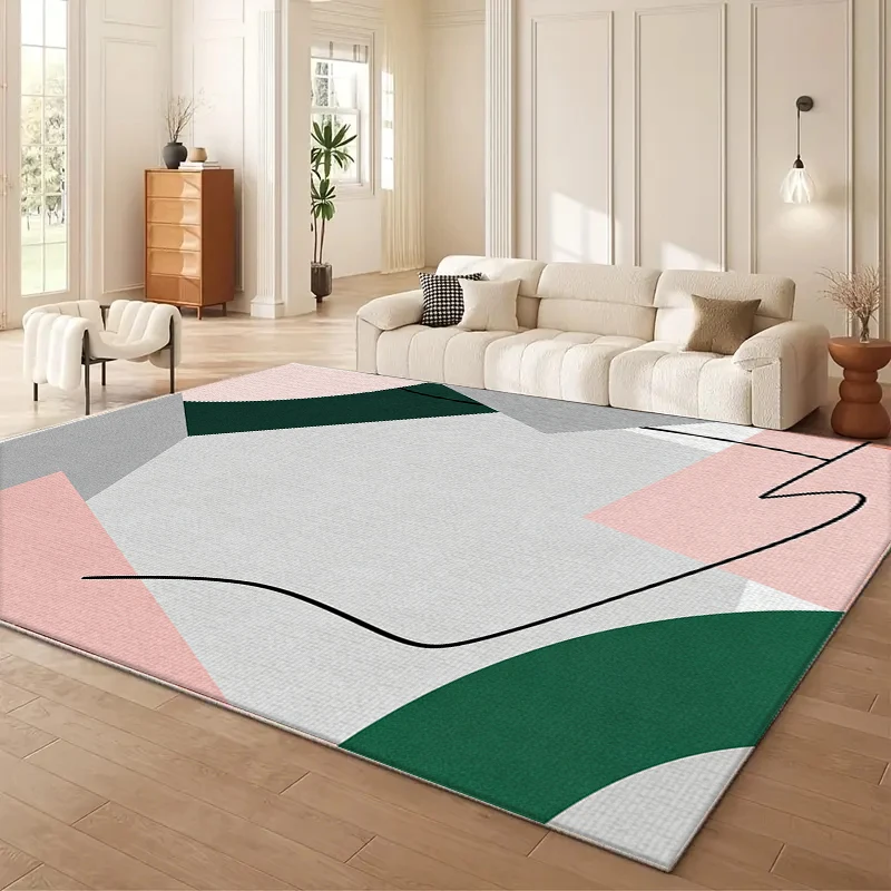 VIKAMA Simple Luxury Crystal Carpet Home Living Room Bedroom Sofa Coffee Table Rug and Home Anti-Slip Floor Mat Decoration