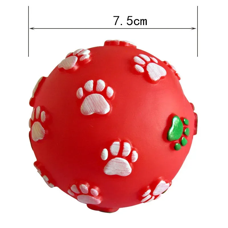 Pelota interactiva con sonido colorido para mascotas, juguete de goma suave para masticar, suministros para mascotas