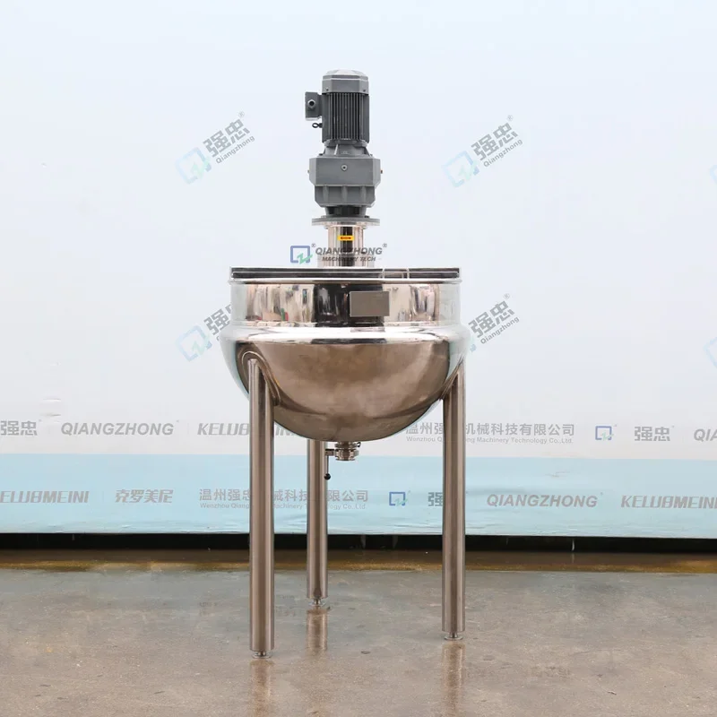 100 Liter Stainless Steel Agitator Jacketed Kettle Gas/Electric/Steam Heating Auto-Stirring Cooking Pot for Wheat Fruit