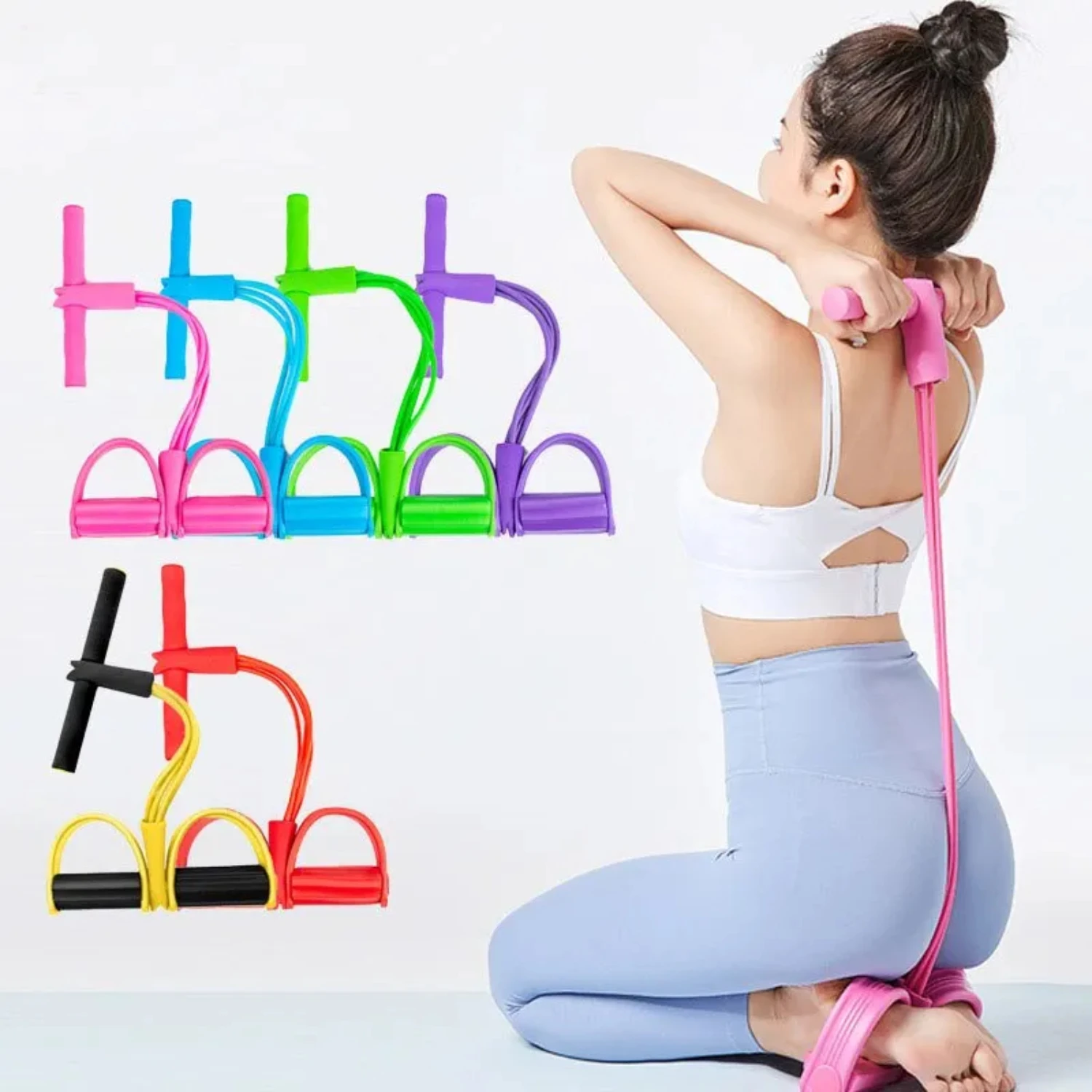 

Unleash the Ultimate Workout Experience with this Highly Effective, Innovative Pedal Puller Multi-Tension Elastic Resistance Rop