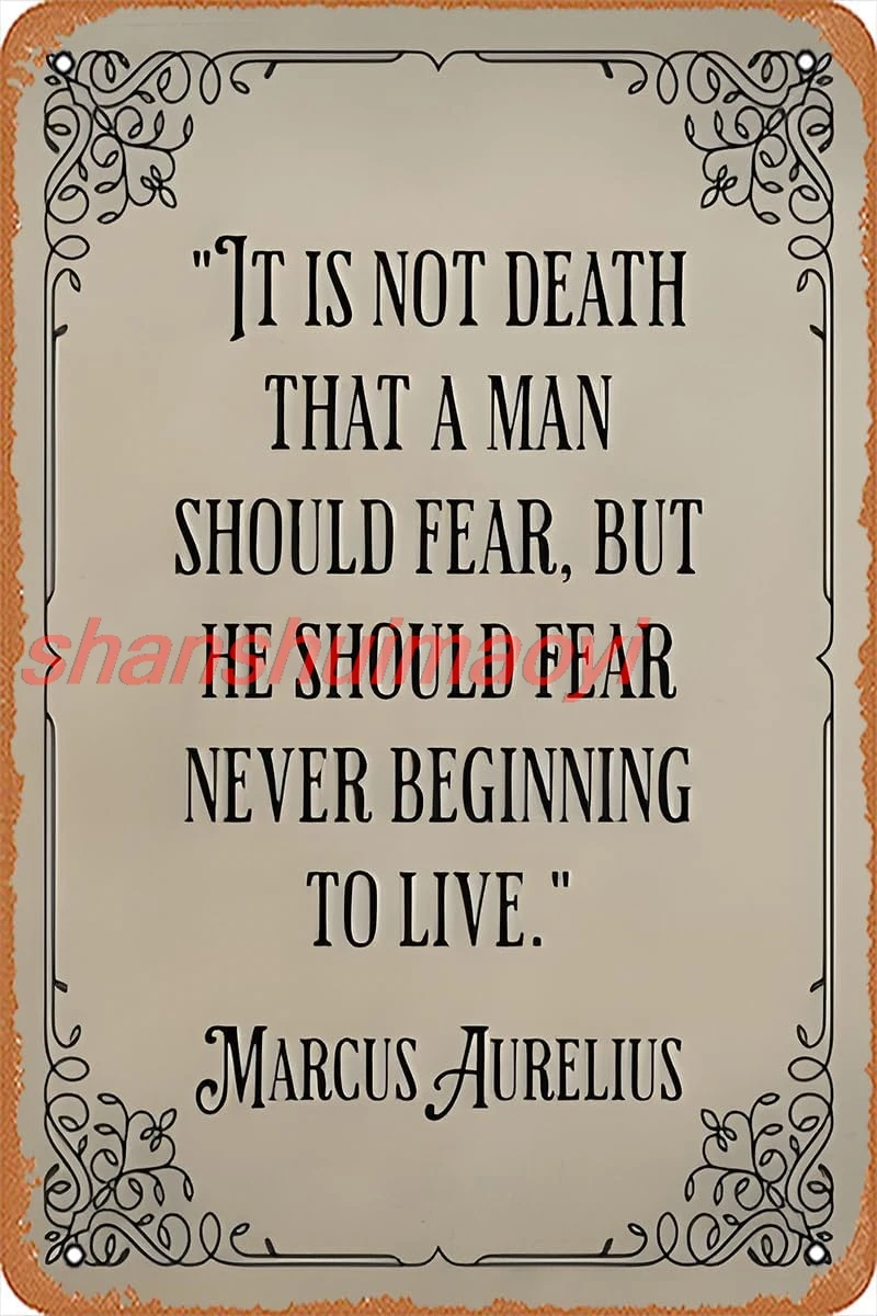 Marcus Aurelius To Live Poster 8x12 Inch Retro Vintage Metal Sign Home Man Cave Art ALIMAO