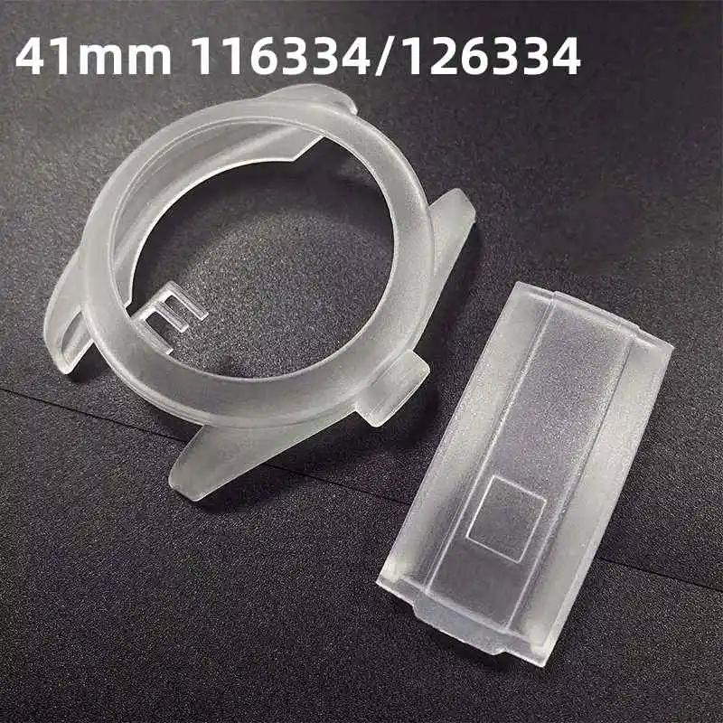 Watch Protective Case Transparent Silicone Cover Fit for RLX 41mm 116334 Watch Case 126334 Scratch-proof Waterproof E Factory