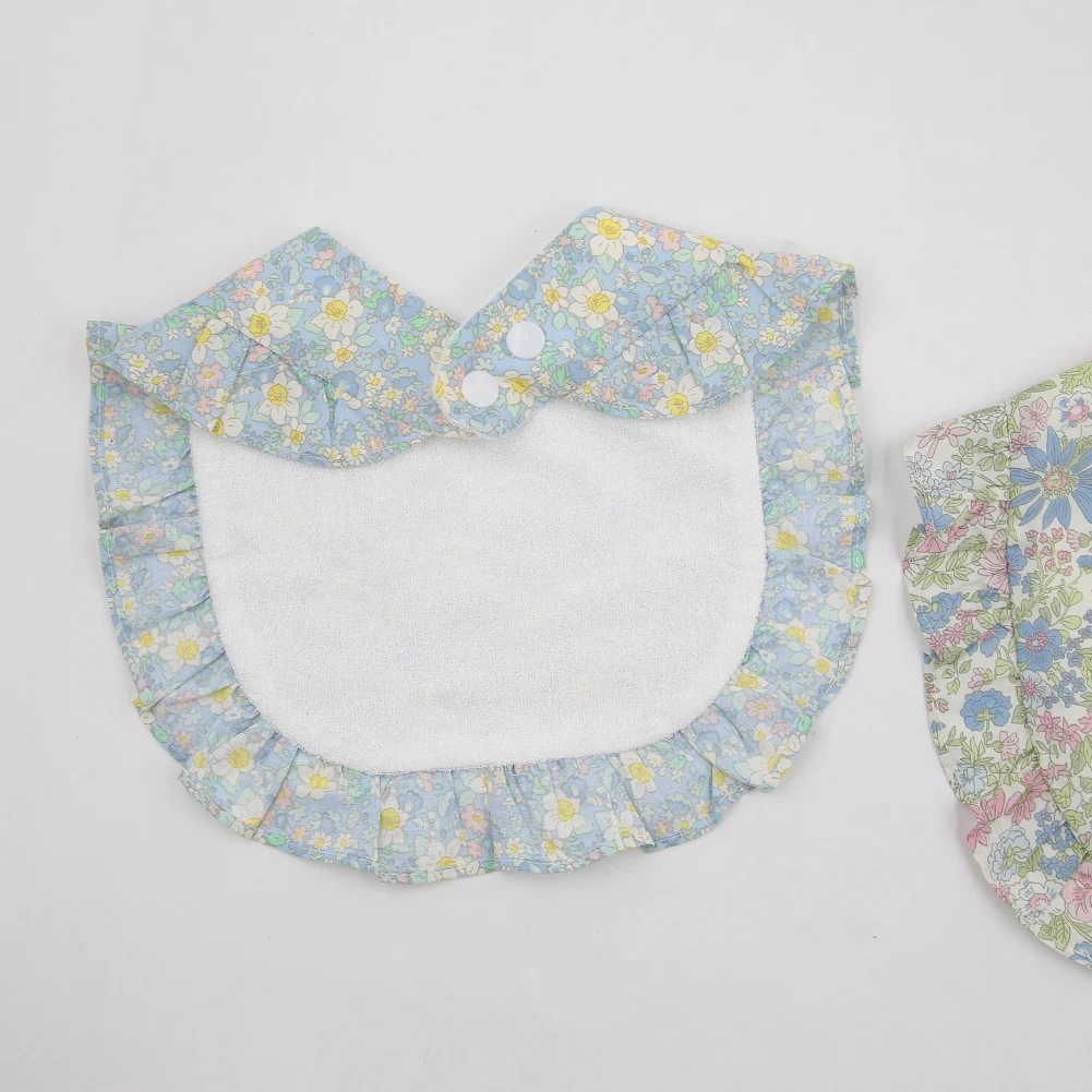 Flower Adjustable Baby Bibs Cotton Towel Waterproof Saliva Hand Towel Boy Girls Feeding Burp Cloth Accessories Stuff Newborn Bib